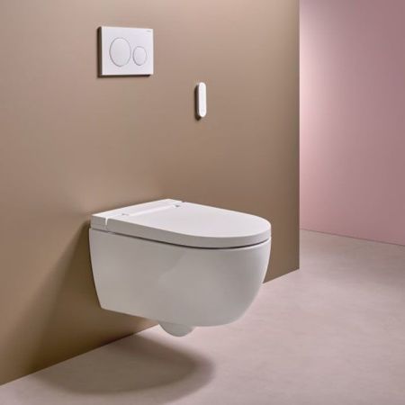 Унитаз-биде подвесной Geberit AquaClean Alba 146.350.01.1 белый с сиденьем микролифт безободковый душевой смыв