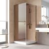 Душевой уголок Vegas-Glass EP-Fis LUX EP-Fis LUX 90*80 05 05 L 90х80 стекло тонированное профиль бронза без поддона