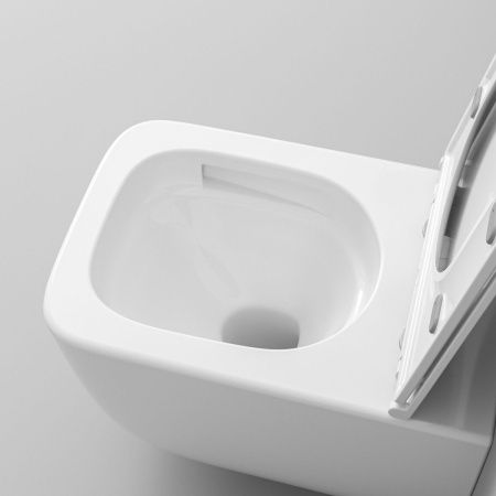 Унитаз подвесной Grossman Торнадо GR-4409SQ белый с сиденьем микролифт безободковый смыв торнадо