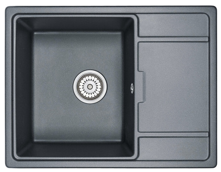 Кухонная мойка Granula 6503, ШВАРЦ 65х50 цвет черный поверхность матовая