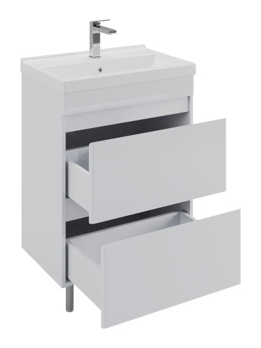 Тумба с раковиной Orange TOPLINE-Lyon TLNF60+RA 60х40х88 цвет белый - фото 3