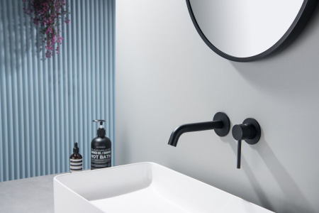 Смеситель Timo Saona 2372/03SM встраиваемый в стену черный матовый