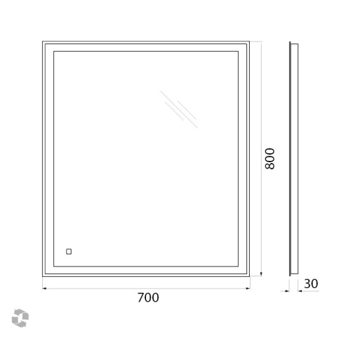 Зеркало BelBagno SPC-GRT-700-800-LED-TCH 70х80 - фото 5