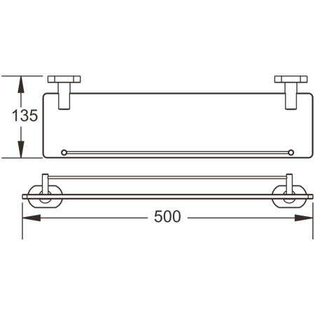 Полка в ванную комнату BELZ B90507