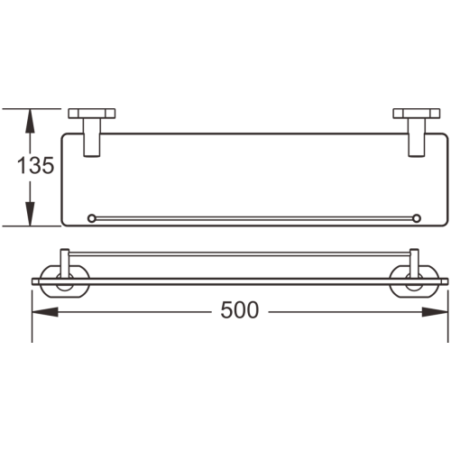 Полка в ванную комнату BELZ B90507 - фото 3