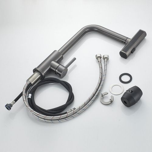 Смеситель для кухни Shevanik S263T на мойку оружейная сталь - фото 4