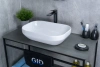 Раковина керамическая Gid Lago 51195 50х40 накладная цвет белый без отверстий под смеситель