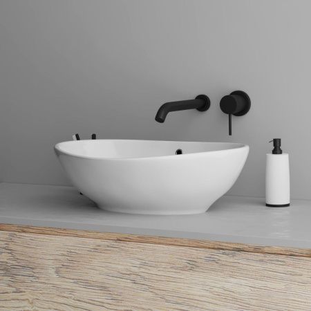 Раковина из сантехнического фаянса Grossman GR-3022 60х40 накладная цвет белый без отверстий под смеситель