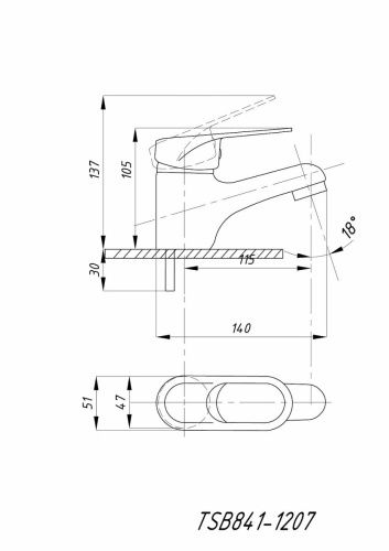 Смеситель TSARSBERG TSB-841-1207 на раковину хром - фото 4