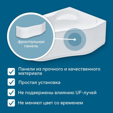 Ванна акриловая Santek Ибица XL 1WH112037 160х100 пристенная асимметричная без каркаса