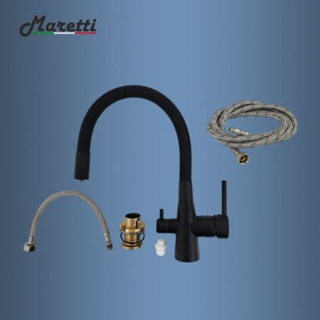 Смеситель для кухни Maretti Project Black PB31RGF71 на мойку черный