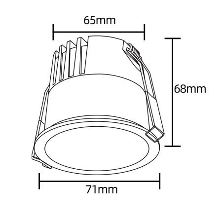 Светильник встраиваемый Crystal Lux Clt 082 CLT 082C1 WH 4000K
