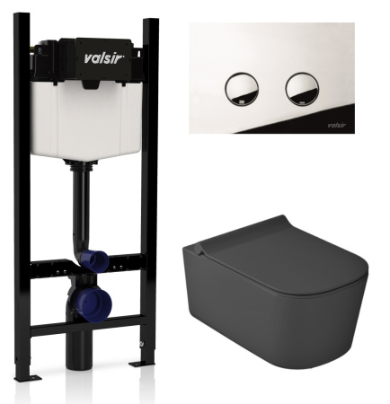 Комплект унитаз с инсталляцией Valsir KIT VSCR 5486NEMT Slim P4
