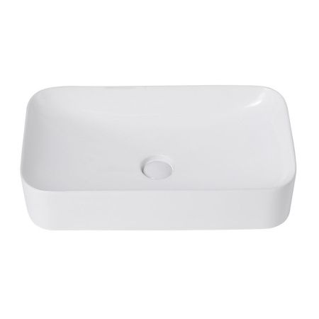 Раковина керамическая Abber RECHTECK AC2204 60х40 накладная цвет белый без отверстий под смеситель