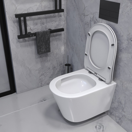 Унитаз подвесной Taliente Altamarea T3 AL65003 белый с сиденьем микролифт безободковый смыв торнадо