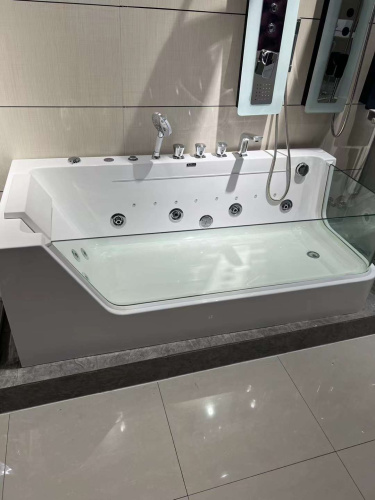 Ванна акриловая гидромассажная Frank 201759001 170х80 угловая асимметричная с каркасом - фото 3