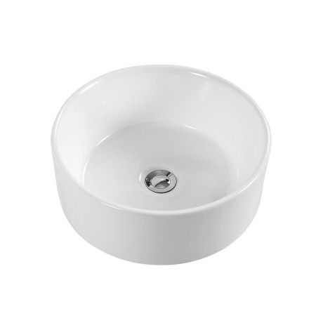 Раковина из сантехнического фарфора Aquatek AQ5118-00 40х40 накладная цвет белый без отверстий под смеситель