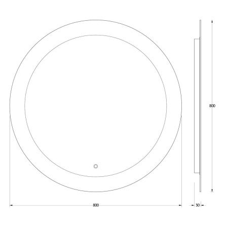 Зеркало с подсветкой Evoform Ledshine BY 2625 80х80 подвесное