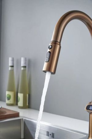 Смеситель для кухни Knotlor KN-100/RB на мойку бронза