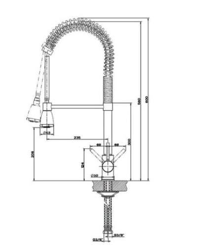 Смеситель для кухни D-Lin D159315-2 на мойку хром - фото 2