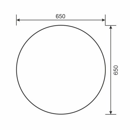 Зеркало с подсветкой и антизапотевателем Uperwood Modul 2949345678 70х70 подвесное