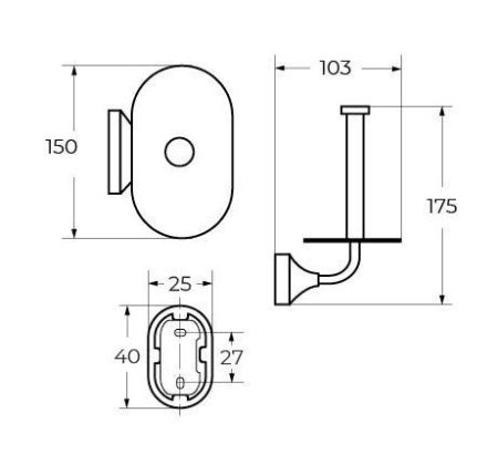 Бумагодержатель Art&Max OVALE AM-E-4083