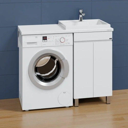 Тумба под раковину СанТа Марс 700312 47х49х77 напольная цвет белый - фото 4