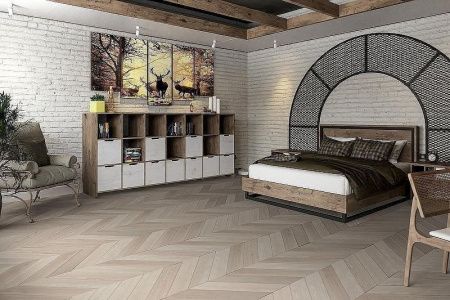 Кварцвиниловая плитка Damy Floor CHEVRON LVT DF02-Ch-LVT Пале-Рояль толщина 0.25 см 43 класс 600х127