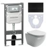 Инсталляция с кнопкой + унитаз + шумоизоляция Ceramica Nova CN4002_1002B_1000