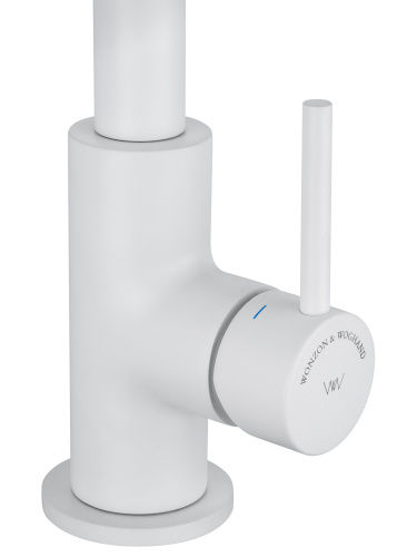 Смеситель для кухни Wonzon & Woghand WW-L1005-MW на мойку/столешницу белый - фото 4