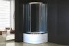 Душевой уголок Royal Bath BK RB100BK-C-CH 100х100 стекло рифленое профиль хром с поддоном
