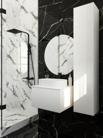 Тумба со столешницей La Fenice TERRA NFNC-01-TER-B-60-3-GG 60х50 подвесная цвет белый