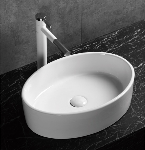 Раковина из сантехнического фарфора Cerutti SPA CR7016 50х36 накладная цвет белый