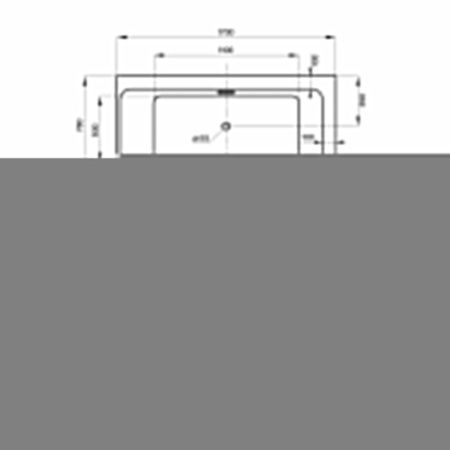 Ванна акриловая Wellsee Bromance 231603000 170х80 пристенная асимметричная с ножками