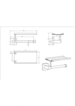 Бумагодержатель CeramaLux Quadro 61907 B