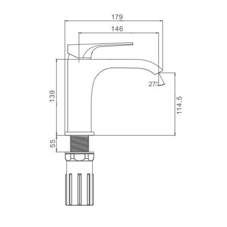 Смеситель ProHanss P61.10.09 на раковину графит
