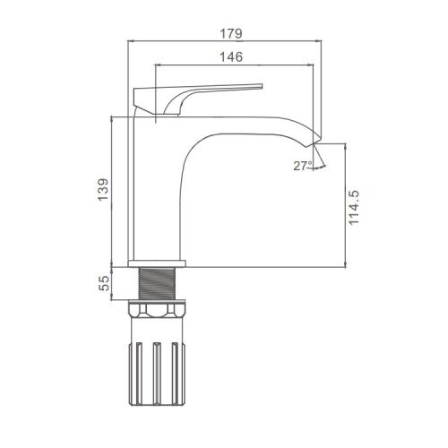 Смеситель ProHanss P61.10.03 на раковину золото - фото 3