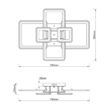 Люстра потолочная Escada Plain (Плаин) 10286/6LED
