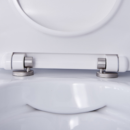 Унитаз подвесной SSWW CT2038V белый глянцевый с сиденьем микролифт безободковый душевой смыв