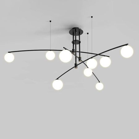 Люстра на штанге Delight Collection 8119P/9 black