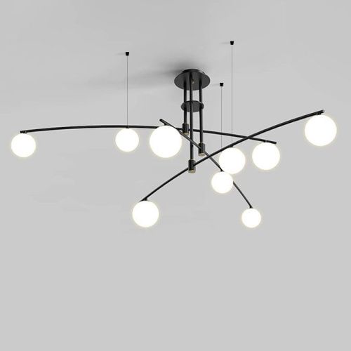 Люстра на штанге Delight Collection 8119P/9 black - фото 2