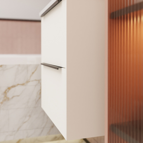 Тумба под раковину La Fenice Tesoro FNC-01-TES-PB-60-2 59х39х62 подвесная цвет белый матовый - фото 3