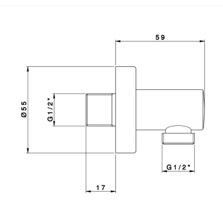 Шланговое подключение Nicolazzi Doccia 5527CR