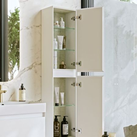 Шкаф-пенал Aqwella Y GE0535WM 40х150 подвесной цвет белый