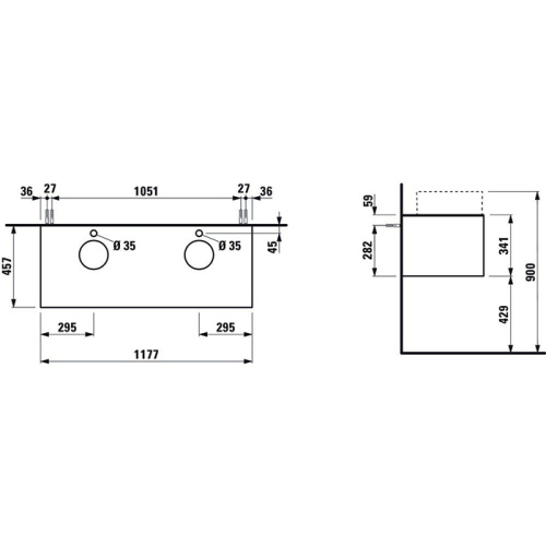 Тумба под раковину Laufen Sonar 4.0542.8.034.141.1 118х46х34 - фото 2