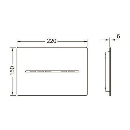 Клавиша смыва для унитаза сенсорная Tece TECESolid 9240463 цвет белый