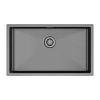 Кухонная мойка Paulmark ALLER 74 UNI PM807444-GM 69х39 цвет вороненая сталь