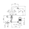 Смеситель Nicolazzi Mac Kinley 05 2237CR29 на биде хром