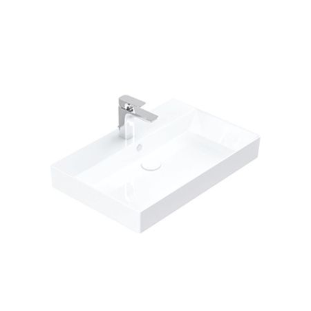 Раковина керамическая Dreja Stance 17070-KL 70х50 подвесная цвет белый 1 отверстие под смеситель