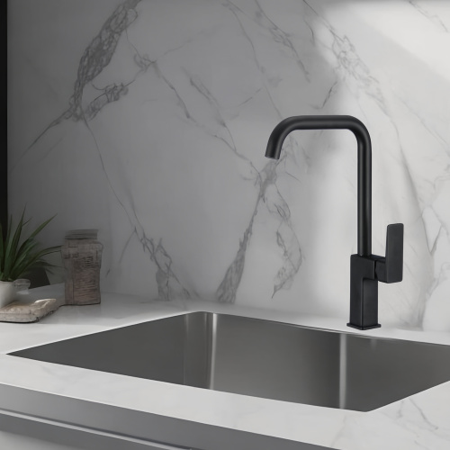 Смеситель для кухни WesnaArt Narcis NAR06-150BL-25432 на раковину/столешницу черный - фото 3